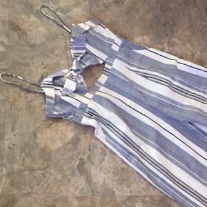 tie front cutout jumpsuit